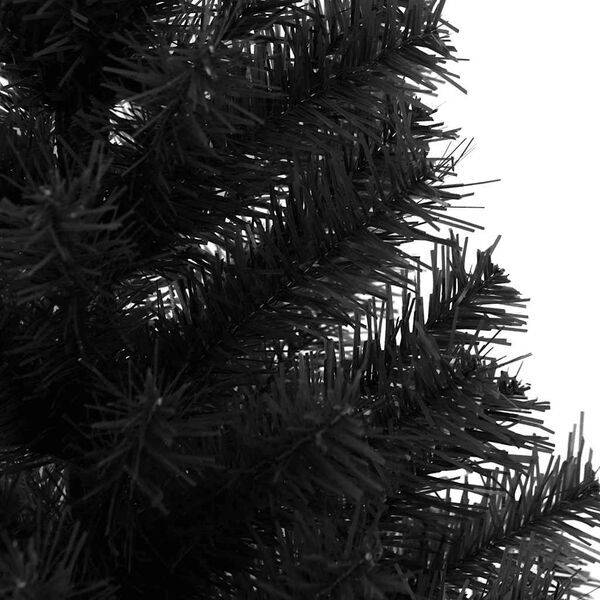 vidaXL Künstlicher Weihnachtsbaum mit Ständer Schwarz 120 cm PVC