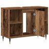 vidaXL Badezimmerschrank mit T&uuml;r Altholz 80 x 33 x 60 cm Holzwerkstoff