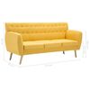 vidaXL 3-Sitzer-Sofa Stoff 172x70x82 cm Gelb