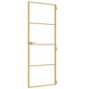 vidaXL Innent&uuml;r Schlank Golden 76x201,5 cm Hartglas und Aluminium