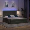 vidaXL Bett mit Stauraum und LED Dunkelgrau 160 x 200 cm Polyester