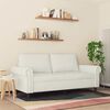 vidaXL 2-Sitzer-Sofa Creme 140 cm Samt