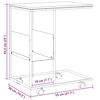 vidaXL Beistelltisch mit Rollen Schwarz 55x36x63,5 cm Holzwerkstoff
