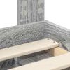 vidaXL Bettrahmen Graues Sonoma 150 x 200 cm Massives Kiefernholz