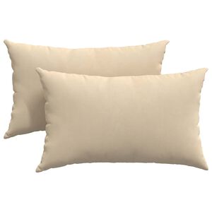 vidaXL Sofakissen 2 stk. Stoff Creme 50 x 30 cm