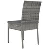 vidaXL Garten-Essstühle 2 Stk. Poly Rattan Grau