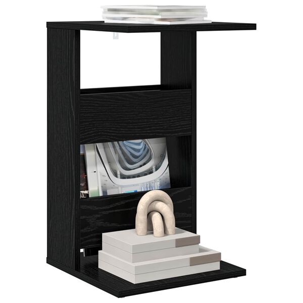 vidaXL Beistelltisch Schwarz Eichen-Optik 40 x 35 x 60,5 cm