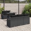vidaXL Gartensofa-set mit Kissen 6 pcs Schwarz Poly-Rattan