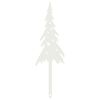 vidaXL Gartenstecker 20 x 6 cm Stahl Wei&szlig;