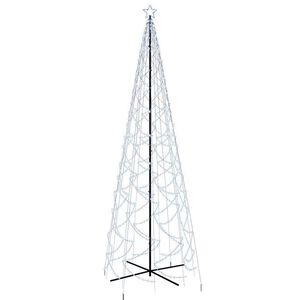 vidaXL LED-Weihnachtsbaum Kegelform Kaltweiß 1400 LEDs 160x500 cm