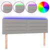 vidaXL LED Kopfteil Hellgrau 144x5x78/88 cm Stoff