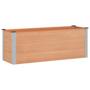 vidaXL Hochbeet Braun 150 x 50 x 54 cm WPC und Aluminium