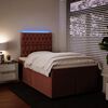 vidaXL Boxspringbett mit Matratze Rosa 120x200 cm Samt