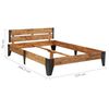 vidaXL Massivholzbett Akazie Geb&uuml;rstet 120x200 cm