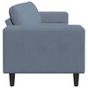 vidaXL Sofa mit Kissen Blau 250 x 77 x 76 cm Cordstoff