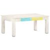 vidaXL Couchtisch Wei&szlig; 110x60x45 cm Massivholz Mango