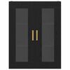 vidaXL Wandschrank Wandmontiert Schwarz Eichen-Optik 69,5 x 34 x 90 cm