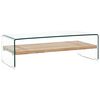 vidaXL Couchtisch Transparent 98&times;45&times;31 cm Hartglas