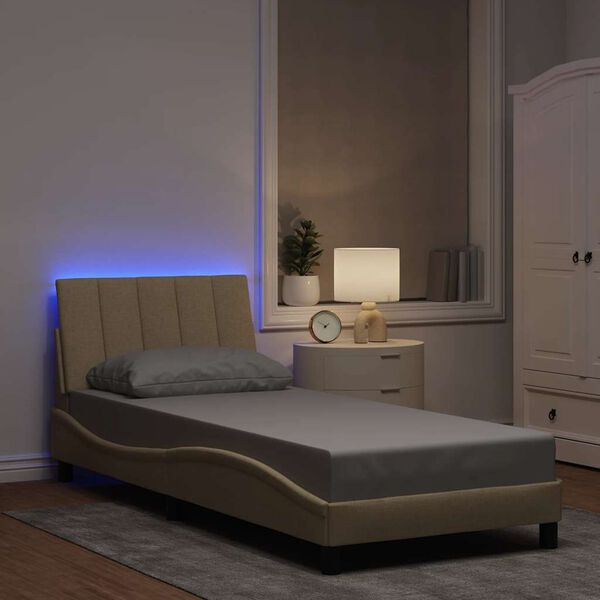 vidaXL Bettgestell ohne Matratze "Hanko" Blau 90x190 cm Stoff