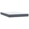 vidaXL Boxspringbett mit Matratze Dunkelgrau 140x220 cm Samt