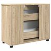 vidaXL Badezimmerschrank mit Schubladen Sonoma-Eiche 76,5 x 35 x 64 cm
