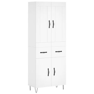 vidaXL Highboard Wei&szlig; 69,5x34x180 cm Holzwerkstoff