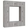 vidaXL 8-tlg. TV-Schrank-Set Grau Sonoma Holzwerkstoff