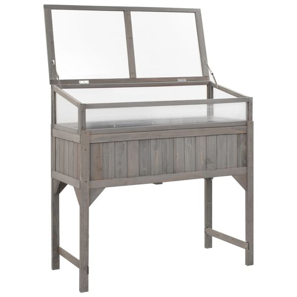 vidaXL Hochbeet mit Abdeckung 120 x 54 x 120 cm Tannenholz