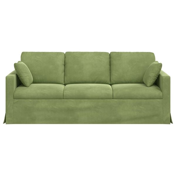 vidaXL Sofa Hellgr&uuml;n Gesamtabmessungen: 198 x 78 x 80 cm (B x T x H)