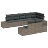 vidaXL Gartensofa-set 8 stk. Grau Poly-Rattan