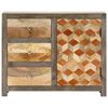 vidaXL Beistellschrank Grau 75 x 30 x 60 cm Massivholz Mango