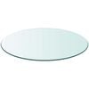 vidaXL Tischplatte aus geh&auml;rtetem Glas rund 500 mm