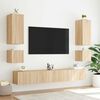 vidaXL TV-Wandschrank mit LED-Leuchten Sonoma-Eiche 100x35x31 cm