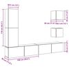 vidaXL 5-tlg. TV-Schrank-Set Wandmontage Artisan-Eiche Holzwerkstoff