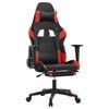 vidaXL Gaming-Stuhl mit Fu&szlig;st&uuml;tze Schwarz und Rot Kunstleder