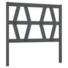 vidaXL Kopfteil Grau 106x4x100 cm Massivholz Kiefer