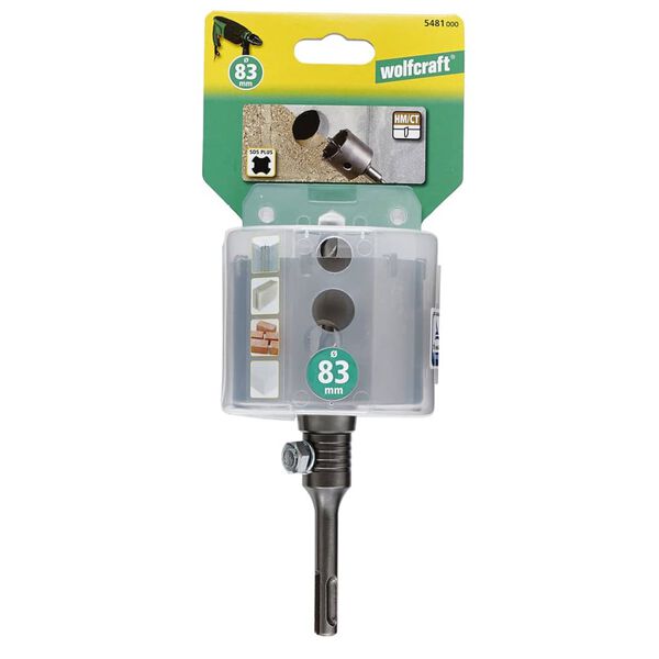 wolfcraft Hohlbohrkrone mit SDS-plus Schaft 83 mm 5481000