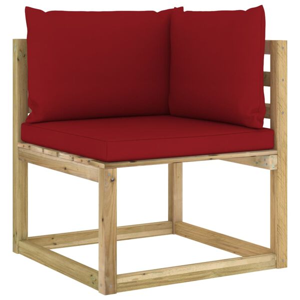 vidaXL 10-tlg. Garten-Lounge-Set mit Kissen Impr&auml;gniertes Kiefernholz