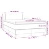 vidaXL Boxspringbett mit Matratze & LED Grau 120x200 cm Kunstleder