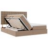 vidaXL Bett mit Stauraum und LED Cappuccino 180 x 200 cm Kunstleder