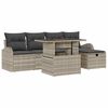 vidaXL Gartensofa-set 6 stk. Hellgrau Poly-Rattan