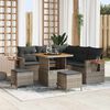 vidaXL Gartensofa-set mit Kissen 8 pcs Grau