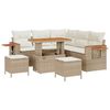 vidaXL Gartensofa-set 8 Stk. Beige Poly-Rattan