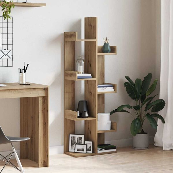 vidaXL Bücherregal Artisan-Eiche 48x25,5x140 cm Holzwerkstoff