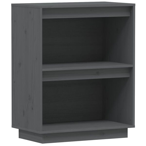 vidaXL Beistellschrank Grau 60x34x75 cm Massivholz Kiefer