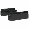 vidaXL Gartensofa-set 9 Stk. Schwarz Poly Rattan