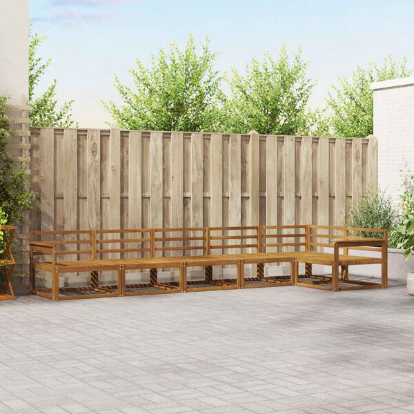 vidaXL Outdoor-Sofagarnitur 6 pcs Natur Massivholz Akazie