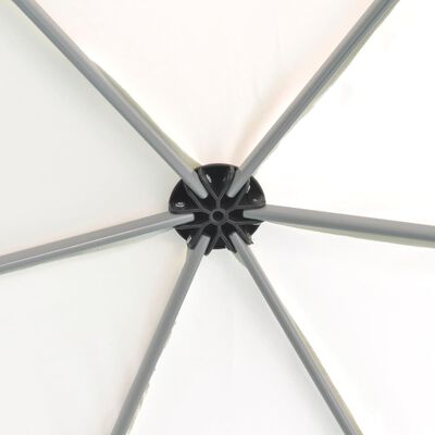 vidaXL Hexagonal Pop-Up Zelt mit 6 Seitenwänden Cremeweiß 3,6x3,1 m