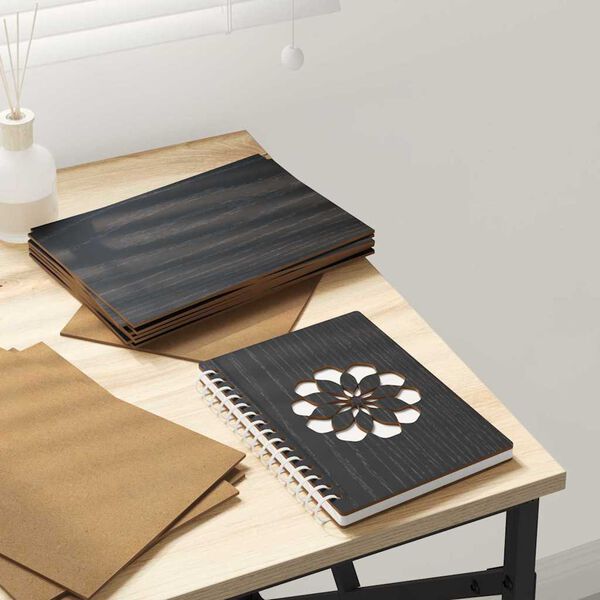 vidaXL Dekoplatten 50 pcs Schwarz Eichen-Optik 15 x 21 x 0,27 cm