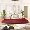 vidaXL Schlafsofa 2-Sitzer mit 2 Kissen Weinrot Stoff